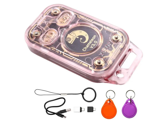 Chameleon V3.0 RFID Smart Chip Reader +2XUID Keychain Smart Card Emulator Reader Writer ID IC 125K 13.56M Tag Copyer