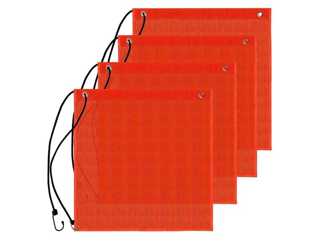 Safety Flag For Trucks Vinyl Coated Mesh Warning Flag 18X18inch Flag With Reinforced, Grommets For Jetski Trailer