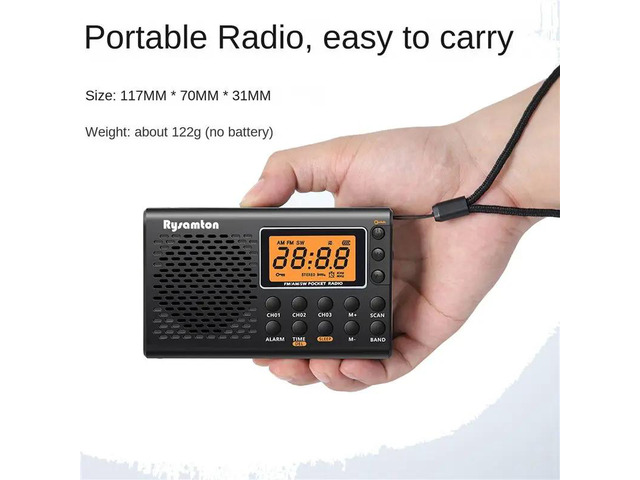 Full Band FM AM SW Radio Stereo Digital Display Dual-Purpose Manual FM Radio
