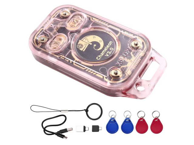 Chameleon V3.0 Reader Writer 125K 13.56M RFID Smart Chip Reader+ 4XUID Keychain Smart Card Emulator ID IC Tag Copier Co