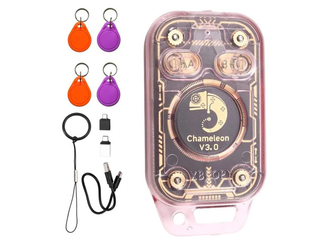 Chameleon V3.0 RFID Smart Chip Reader Smart Card Emulator+2XUID/CUID Keychain ID IC Tag Copyer Reader Writer