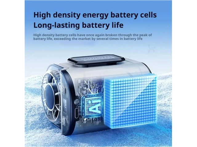 USB Waist Hanging Fan,LED Digital Display, with Flashlight for Outdoor Construction & Travel