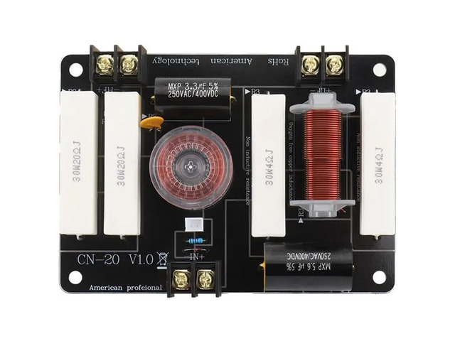 CN-20 2-Way Speaker Crossover 450W 3000Hz Treble Low Crossover For 8-12 Inch Speakers 25-44Mm Tweeter