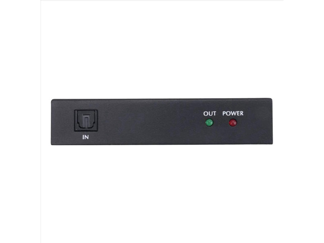 Digital Optical Audio 1X4 Splitter Digital SPDIF Toslink Optical Fiber Audio Splitter 1 in 4 Out Aluminum Alloy(US Plug)