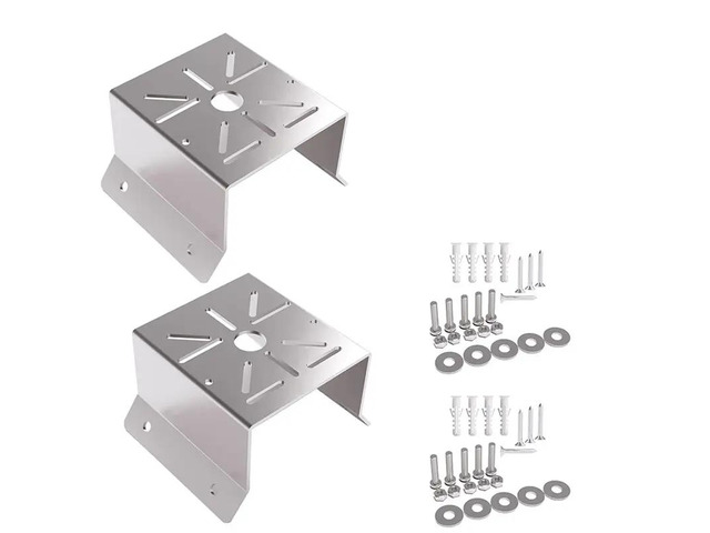 2 Pack Universal Corner Mount Bracket For Security Camera, LED Stage Lights And Solar Panels
