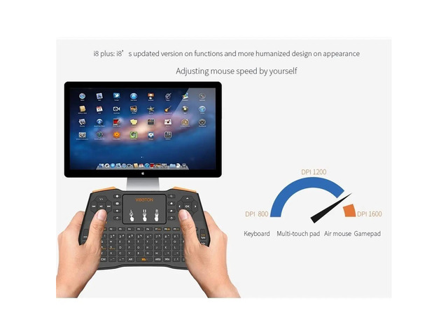 No Backlit 2.4GHz Mini Keyboard with Touchpad English Air Mouse Remote Control for Android TV Box PC