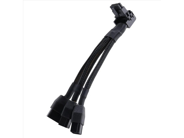 16Pin GPU Cable to 3X 8 Pin Pcie Extension - 16AWG PCIE 5.0 90 Degree Right Angle 16 Pin 12+4Pin Supply Adapter(Type B)