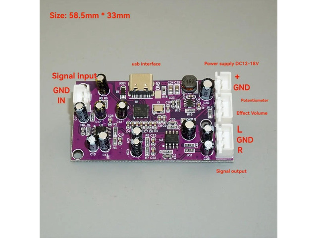 Digital Reverb Module Computer Tuning Sound Effects Mixing Console Sound Reverb Board Modification Effector Module