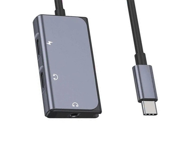 Type C Earphone Adapter for Phone PD60W Charge 3.5mm Audio