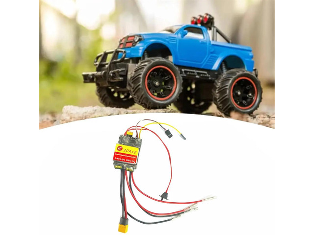 30A Dual-Channel Brushed Motor ESC for RC Cars Boats Tracked Vehicles PWM Signal Input Electronic Speed Controller