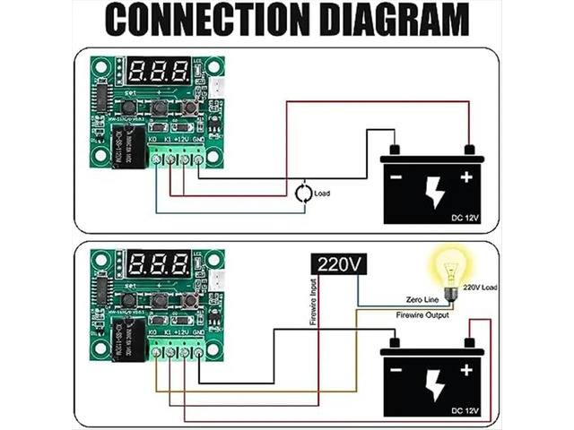 W1209 DC 12 V LED Digital Thermostat Temperature Controller,-50-110°C Temp Control Switch Module Board with Sensor Probe