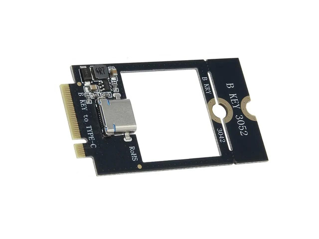 2PCS M2 B KEY to TYPE-C Adapter Board M.2 B-Key WWAN 4G Network Card to TYPE-C Interface Adapter Board for 3042 3052