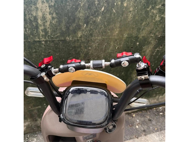 Camera Double Clip Crab Clamp for Motorcycle Bicycle Handlebar Clip Bracket Universal Adjustable Extension Arm