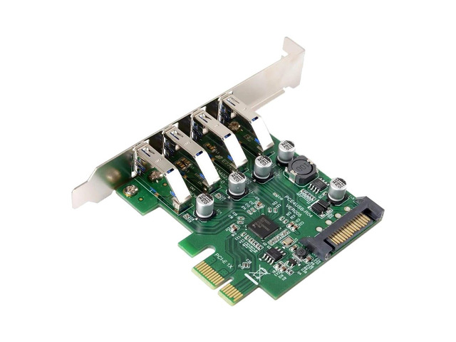 Low Profile 4 Ports PCI-E to USB 3.0 HUB PCI Express Expansion Card Adapter 5Gbps USB1.1/2.0/3.0 Operating Systems