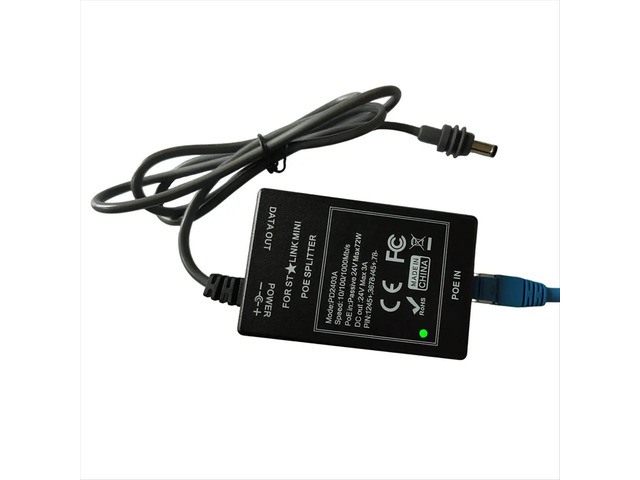 For Mini 24V DC Input POE Splitter Industrial Max 75w Output 10/100/1000Mbps