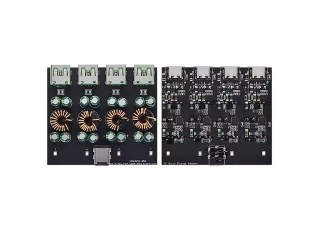 QC4.0 QC3.0 4 Way USB Type-C Mobile Phone Quick Charge Adapter 6-35V Step-Down Boost Module SW3518 for