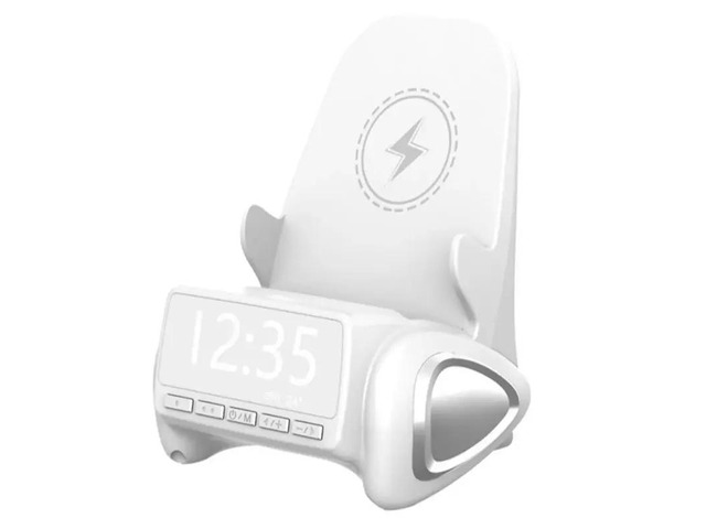 Phone With Bluetooth Speaker With Clock Desktop Phone Stand Charging Phone Holder Gift