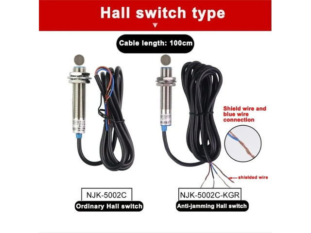 IP68 Waterproof Hall Tachometer Digital LED Motor Speed Meter Tester NPN Switch DC 8-24V 10-9999 RPM