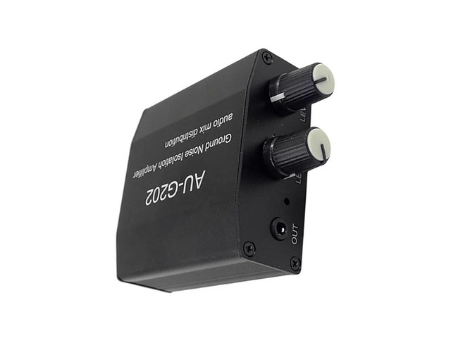 AUG202 Audio Mixer Distributor DC5-18V Ground Noise Lsolatioh Amplifier Dual Channel 2 In 2 Out Amplifier