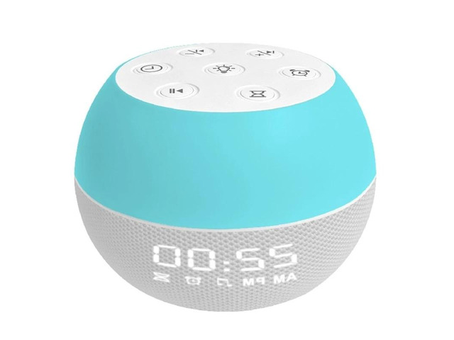 IDUD White Noise Sleep Device Bluetooth Speaker 20 Soothing Sound Effects Ambient Light Built-In Sunrise Alarm Clock