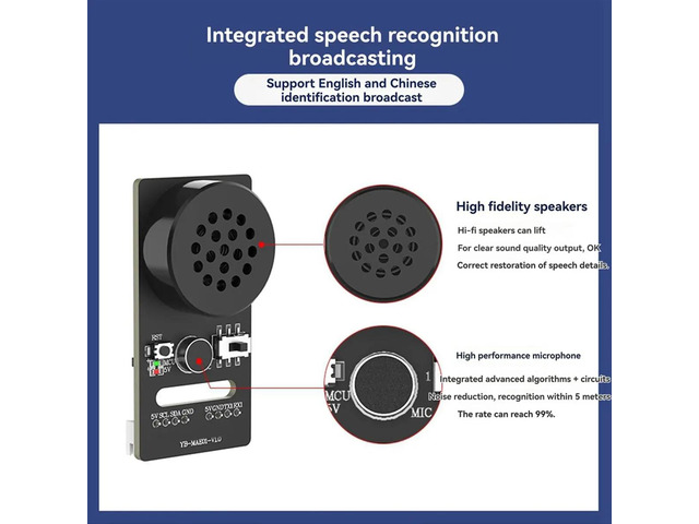 AI Voice Recognition Module for ROS Robot CI1302 Serial Port Sound Sensor Recognition Broadcast Model Training