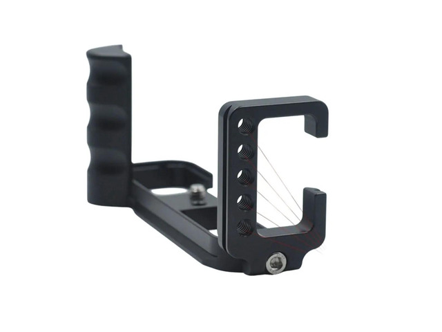 For X-T30II X-T20 X-T10 Cameras L-Shape Camera Plate with Hand Grip & Quick Release Plate Black