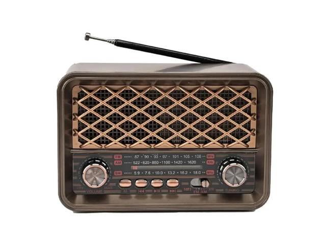 Classic Radio With Bluetooth - LED Illuminated Speaker, Supports FM/AM/SW Bands And AUX/USB/TF