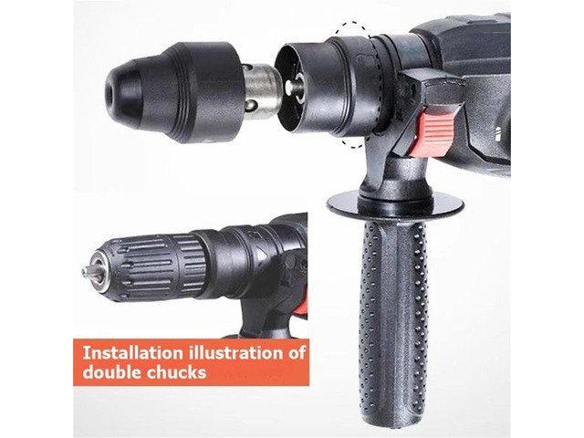 2.0 to 13mm Keyless Drill Chuck Converter Long Chuck Adapter for GBH2-26DFR GBH2-28DFV 4-32DFR Electric Hammer Drill