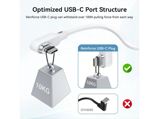 VR Link Cable Type-C USB 18W Rechargeable Fast Charging Cable for 3/3S/2/Pro/PICO4/Pro/Ultra