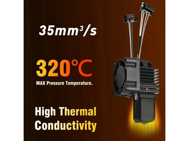 For P1P P1 3D Printer Hotend Kit with Cooling Fan V2.0 Print Head with Harden Steel Nozzles 3D Printing Parts
