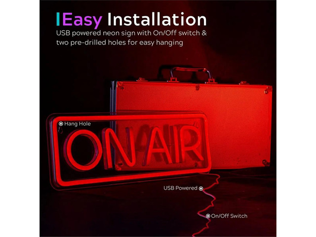 On AIR Neon Sign LED Neon Sign Suitable for Wall Decoration Suitable for Live Streaming Decoration Objects