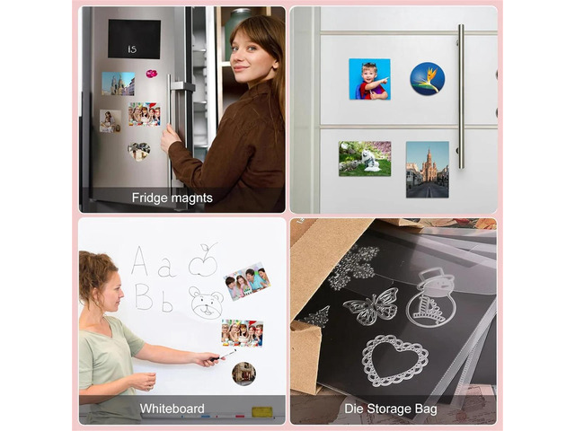 Printable Magnetic Sheets, 8.5x 11inch, 10Pack Glossy Magnet Printer Paper for Inkjet, Magnetic Printer Paper for Fridge