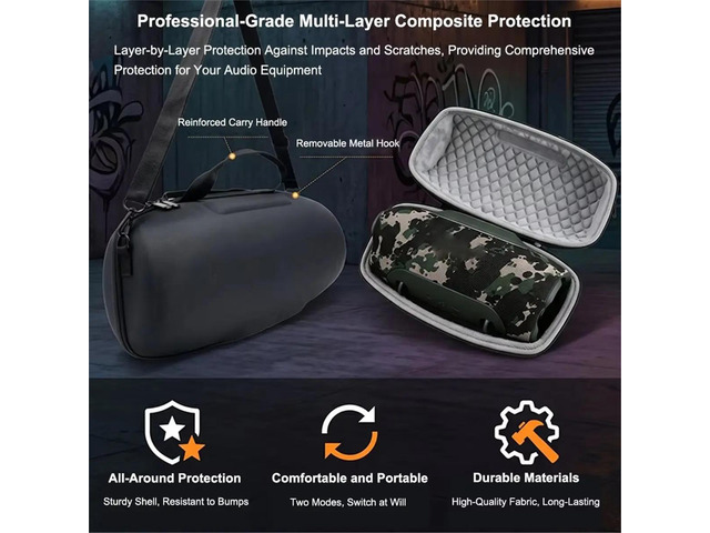 Protective Case for Xtreme 5 Shockproof Water EVA Hard Shell with Carrying Shoulder Strap Anti Scratch
