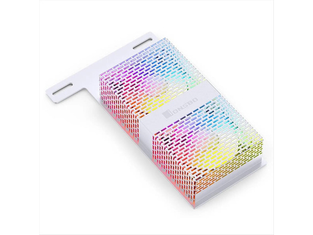 for MATX Motherboard -2 Memory Stick Cooler DDR4 DDR5 Overclocking ARGB Thermal Vest Memory Fan Module, White