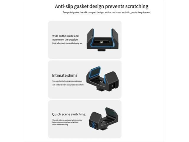 AA60-Universal Power Bank Mount Holder Cold Shoe Mount for 53Mm to 72Mm Power Supply for DSLR Camera Cage Clamp
