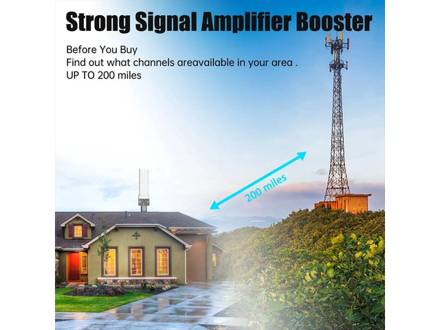 4K Digital TV Antenna 35dBi Outdoor Free HDTV Channel 6000 Miles Long Range Signal Amplifier for ATSC/DVB-T/DMB-T/ISDB-T