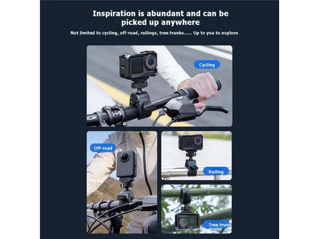 Handlebar Bike Mount for Action5Pro 4 3 Osmo360 Motorcycle Clamp Mount with Magnetic Quick Release Adapter