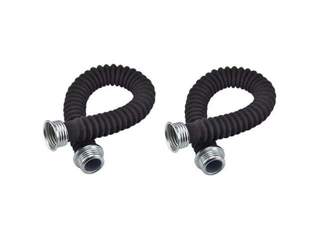 IDUD 2PCS 40Mm Respirator Hose Tube Pipe Assembly Black 20 Inch