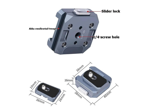 Arca Quick Release Plate Clip Tripod Aluminum Alloy Quick Release Plate DSLR Camera Quick Conversion Adaptation