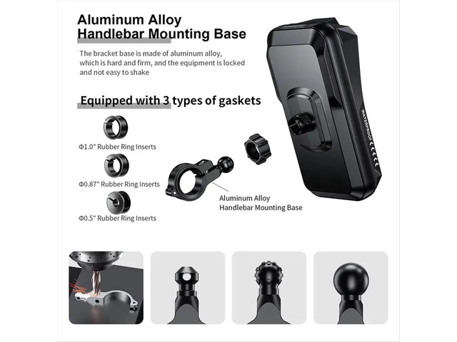 Handlebar Phone Case Bag Touch Screen Bicycle Motorcycle Phone Holder 360 Degree Rotation for Cycling Riding Equipment