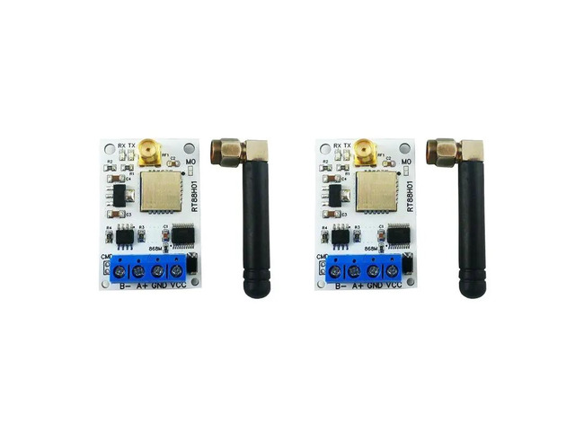 2X RT88H01 433M RT88H01 Transmitter And Receiver Module VHF/UHF Radio Modem RS485 Lora GFSK 22DBM