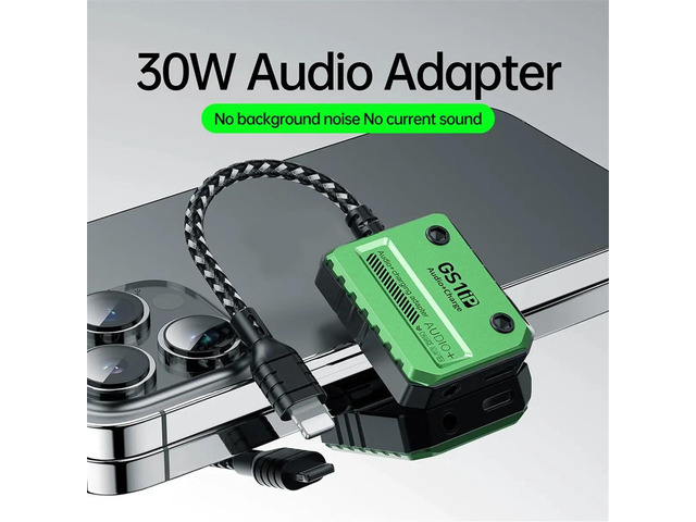 GS1 30W Fast Charging Adapter Audio Adapter for Aux 3.5mm Audio Converter for 12/13/14