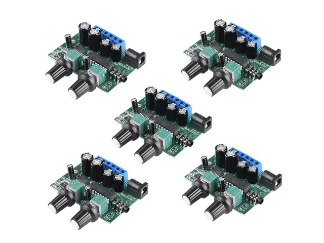 5Pcs 2.1 Subwoofer Amplifier Audio Board 6Wx2+25W Mini Bass Amplifier HIFI YD1517P For 4-6' 40W Subwoofer Speaker D