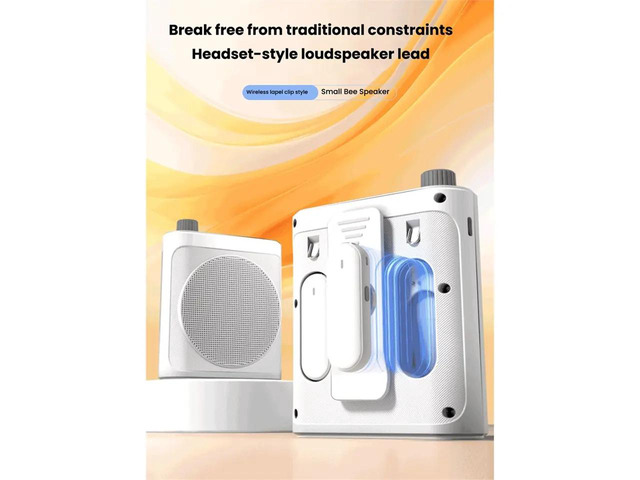 Magnetic Clip-on Voice Amplifier with Clip-on Microphone Speaker Suitable for Teachers Speech Guide