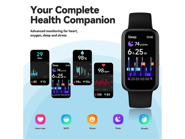 Fitness Trackers Smart Watch 1.47' Color Screen, 100+ Sport Modes, Heart Rate & Sleep Monitor, 3ATM Waterproof
