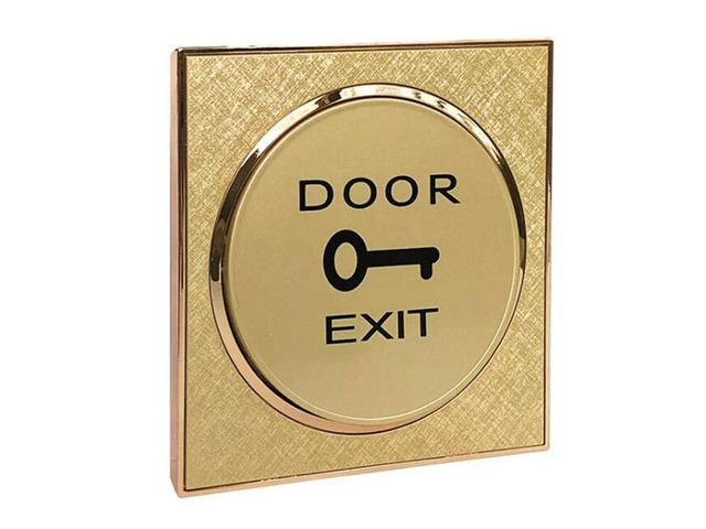 Door Release Switch Golden Color 10Pcs Set For Door Exit Button For Access Control System