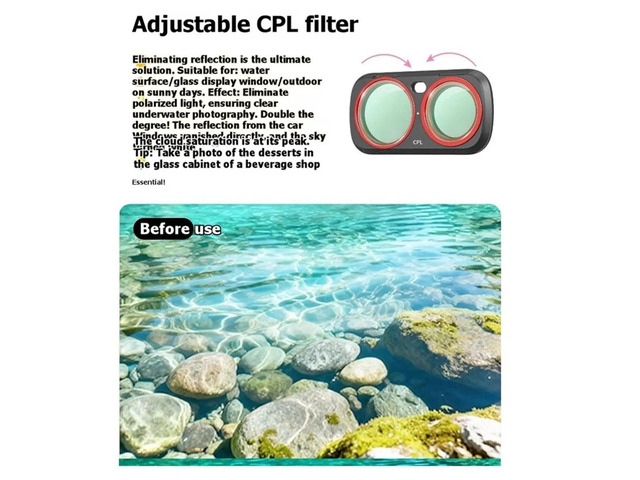 Lens Filter for Luna Ultra Magnetic Quick-Swap CPL+VND-ND2-32 Filters HD Optical Glass Balance Color
