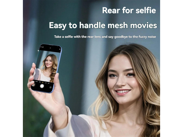 Mobile Phone Magnetic Screen Thrower Monitor Screen for Smartphone Vlog Live Stream Video Recording WHITE