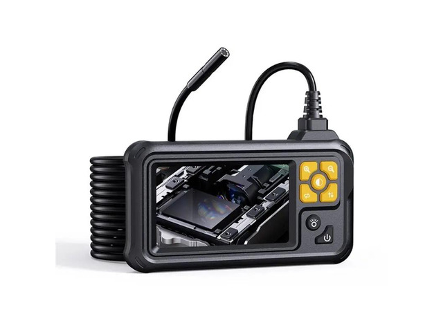 Endoscope Camera With Light 1080P HD Borescope Inspection Camera With LED Lights 4.3' Screen 5M Semi-Rigid Cable