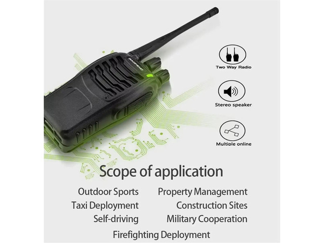 2Pcs -888S Walkie Talkie Two-Way Radio Set 888s UHF 400-470MHz 16CH Walkie-Talkie Radios